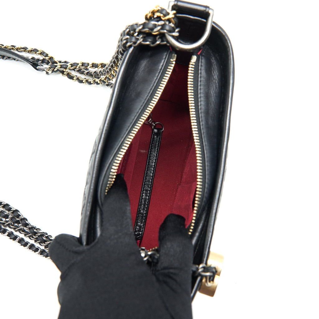 CHANEL SMALL GABRIELLE HOBO BAG BLACK