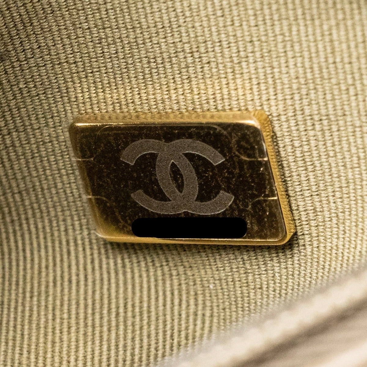 Chanel Small Preppy Coco Shoulder Flap Bag Grained Shiny Calfskin Dark Khaki GHW (Microchip)