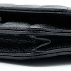 CHANEL CLASSIC WALLET ON CHAIN CAVIAR BLACK SHW (MICROCHIP)