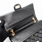 CHANEL LARGE 2.55 REISSUE FLAP BAG AGED CALFSKIN BLACK GHW