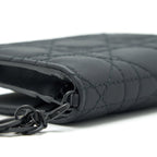 DIOR FLAP CARD HOLDER CALFSKIN SO BLACK
