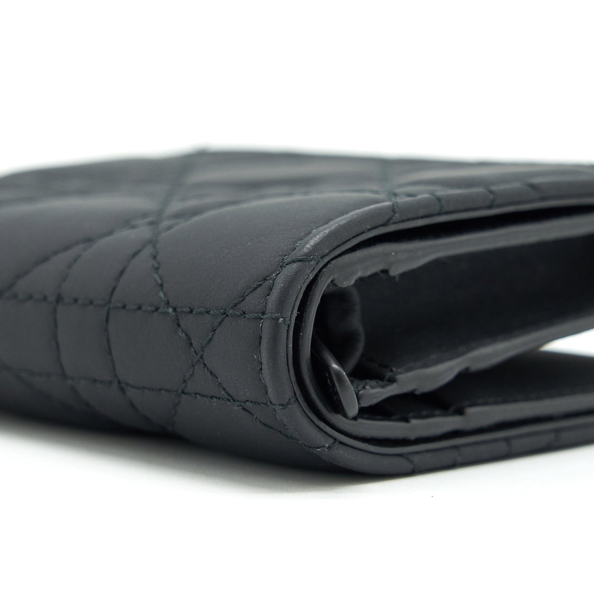 DIOR FLAP CARD HOLDER CALFSKIN SO BLACK