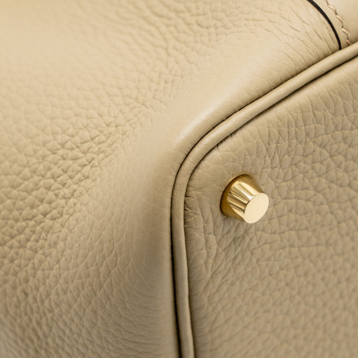 HERMES PICOTIN 18 LOCK BAG CLEMENCE BEIGE MARFA GHW