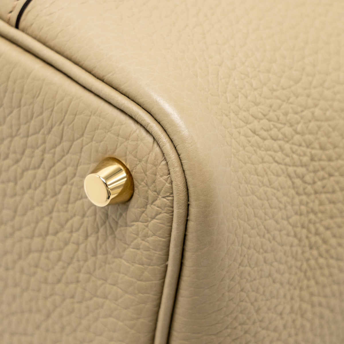 HERMES PICOTIN 18 LOCK BAG CLEMENCE BEIGE MARFA GHW