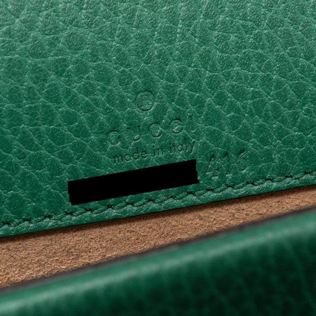 GUCCI DIONYSUS SUPER MINI CALFSKIN GREEN BRUSHED GHW