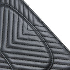 CHANEL CHEVRON WALLET ON CHAIN BLACK WITH BLACK HARDWARE