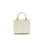 CHRISTIAN DIOR SMALL LADY DIOR CREAM WITH LGHW