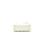 CHRISTIAN DIOR SMALL LADY DIOR CREAM WITH LGHW