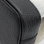 HERMES GARDEN PARTY 23 CANVAS/NEGONDA ECRU-BLACK/BLACK SHW
