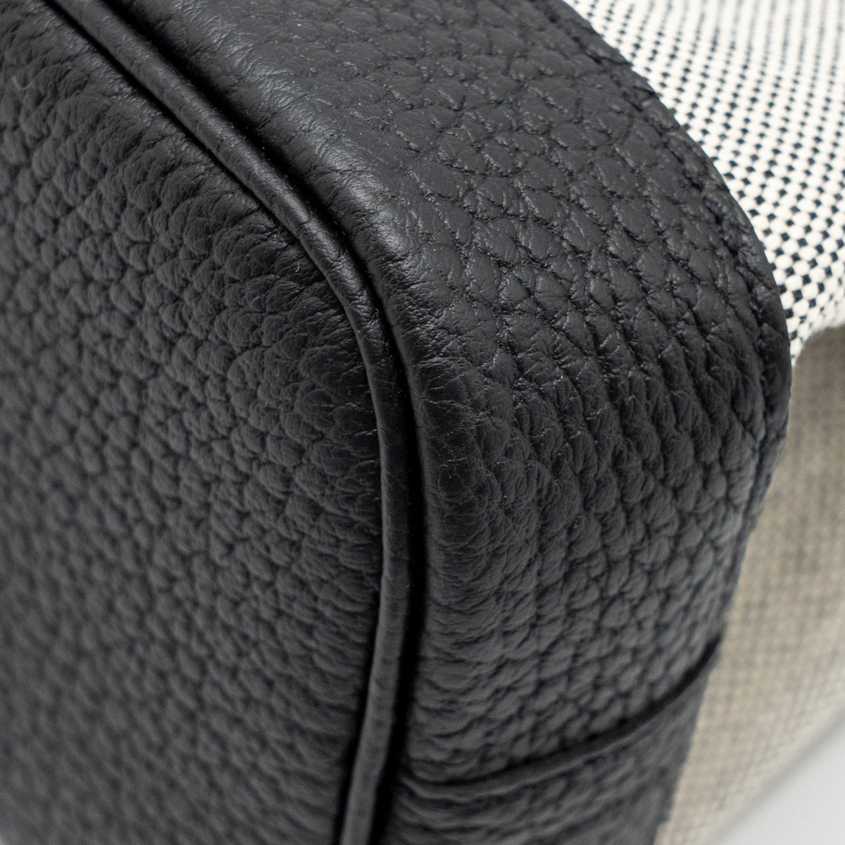 HERMES GARDEN PARTY 23 CANVAS/NEGONDA ECRU-BLACK/BLACK SHW