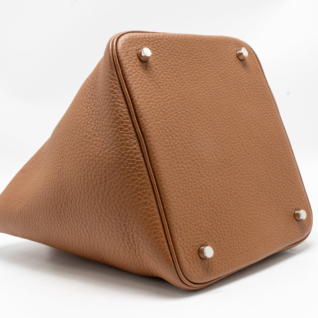 Hermes Picotin 22 Lock Bag Clemence Gold SHW