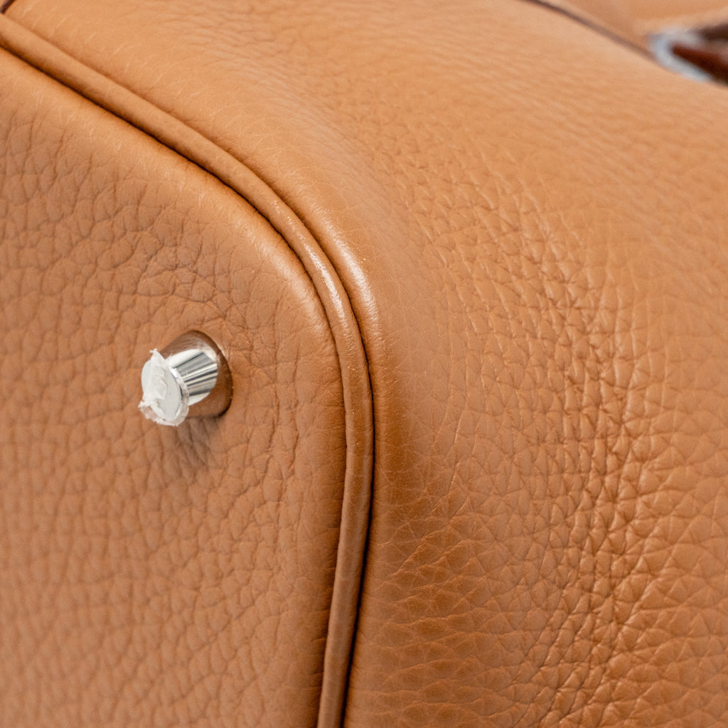 Hermes Picotin 22 Lock Bag Clemence Gold SHW