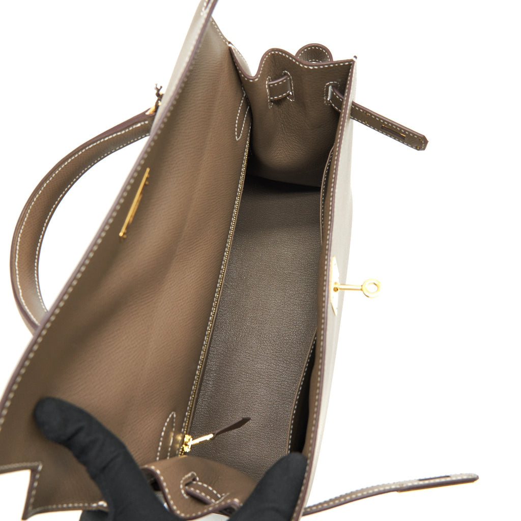 HERMES KELLY 32 SELLIER EPSOM ETOUPE GHW