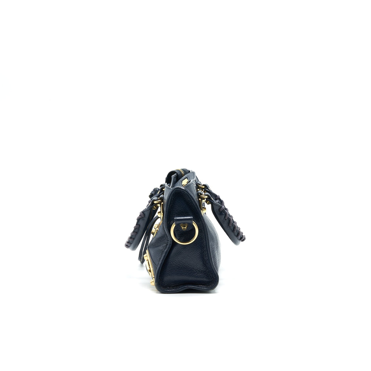BALENCIAGA MINI CITY BAG NAVY GHW