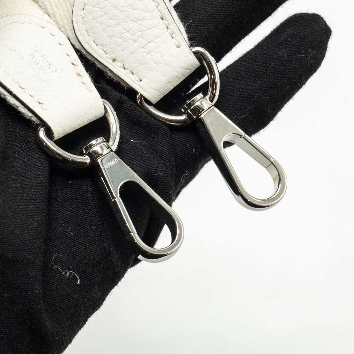 HERMES MINI EVELYNE CLEMENCE NEW WHITE SHW