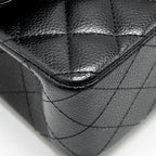 CHANEL SMALL CLASSIC DOUBLE FLAP BAG CAVIAR BLACK GHW (MICROCHIP)