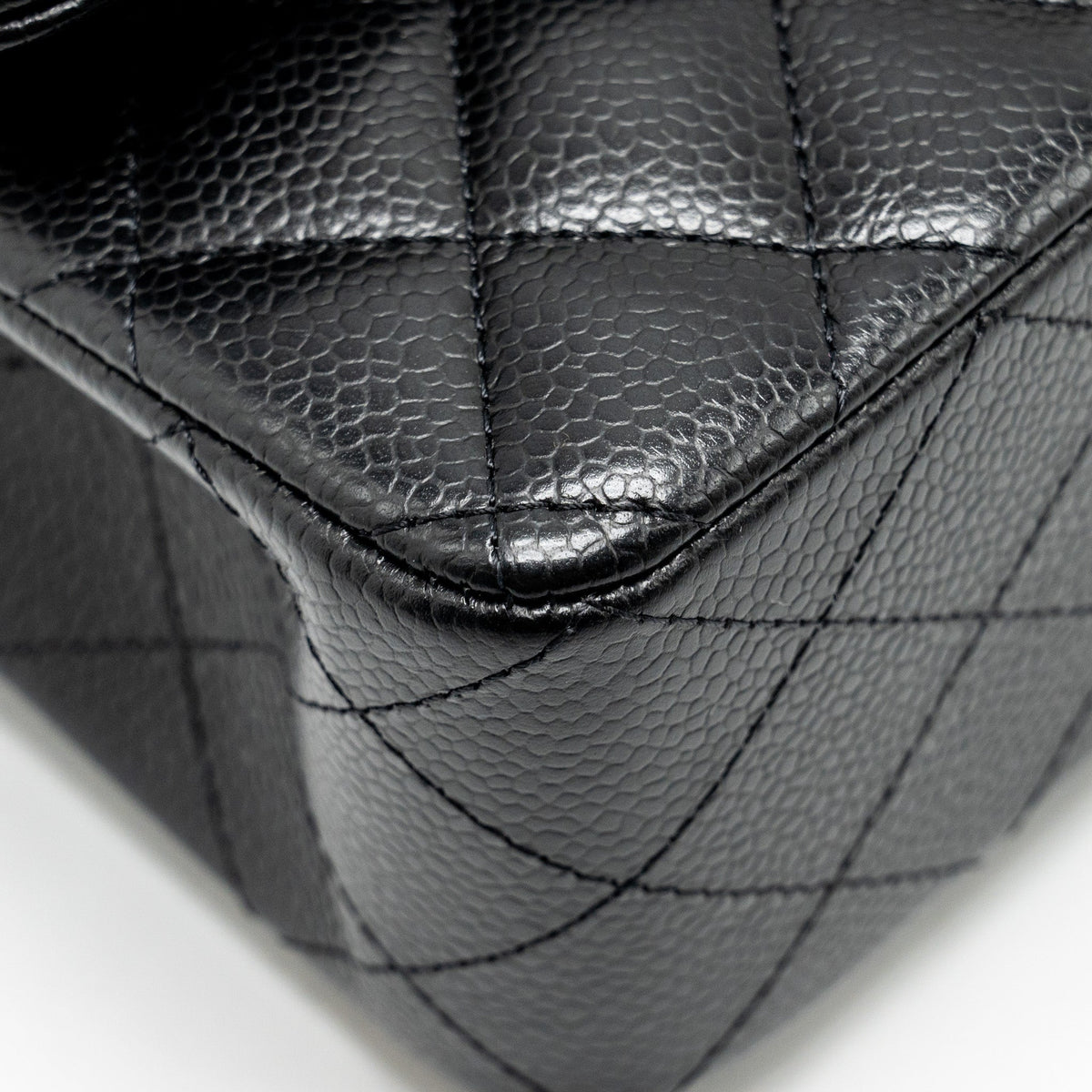 CHANEL SMALL CLASSIC DOUBLE FLAP BAG CAVIAR BLACK GHW (MICROCHIP)