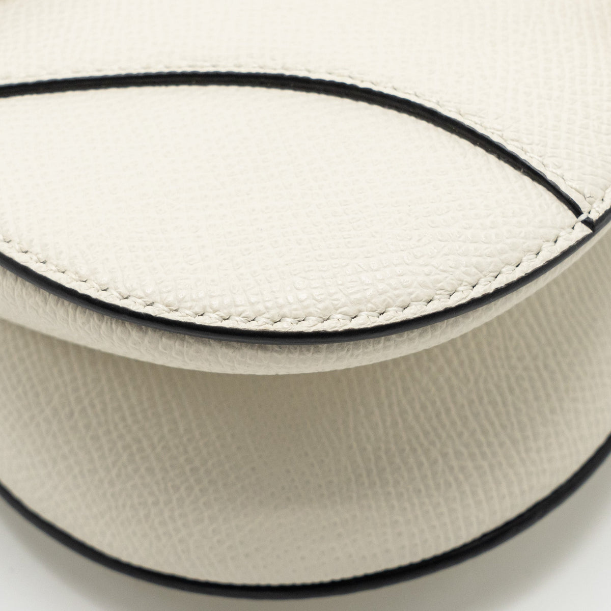 DIOR MINI SADDLE BAG CALFSKIN WHITE GHW