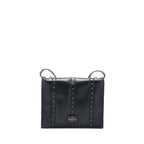 VALENTINO ROCKSTUD FLAP BAG LAMBSKIN BLACK GHW