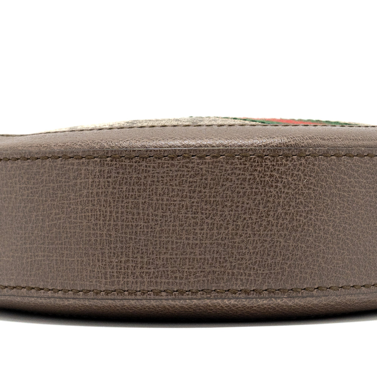 GUCCI OPHIDIA GG MINI ROUND SHOULDER BAG GG SUPREME CANVAS / BROWN GHW