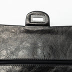 CHANEL 2.55 226 REISSUE DOUBLE FLAP BAG GRAINED CALFSKIN BLACK SHW