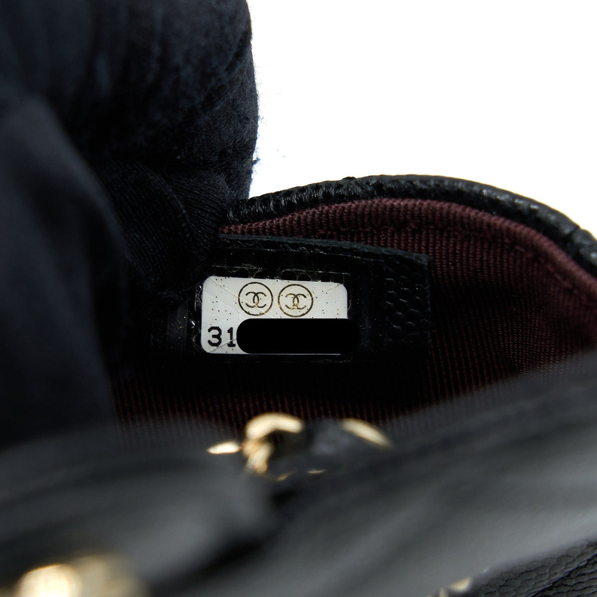 CHANEL FLAP CARDHOLDER BELT BAG CAVIAR BLACK LGHW