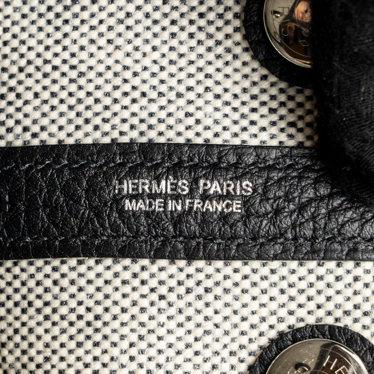 HERMES NEO GARDEN PARTY 23 CANVAS/NEGONDA ECRU/NOIR SHW