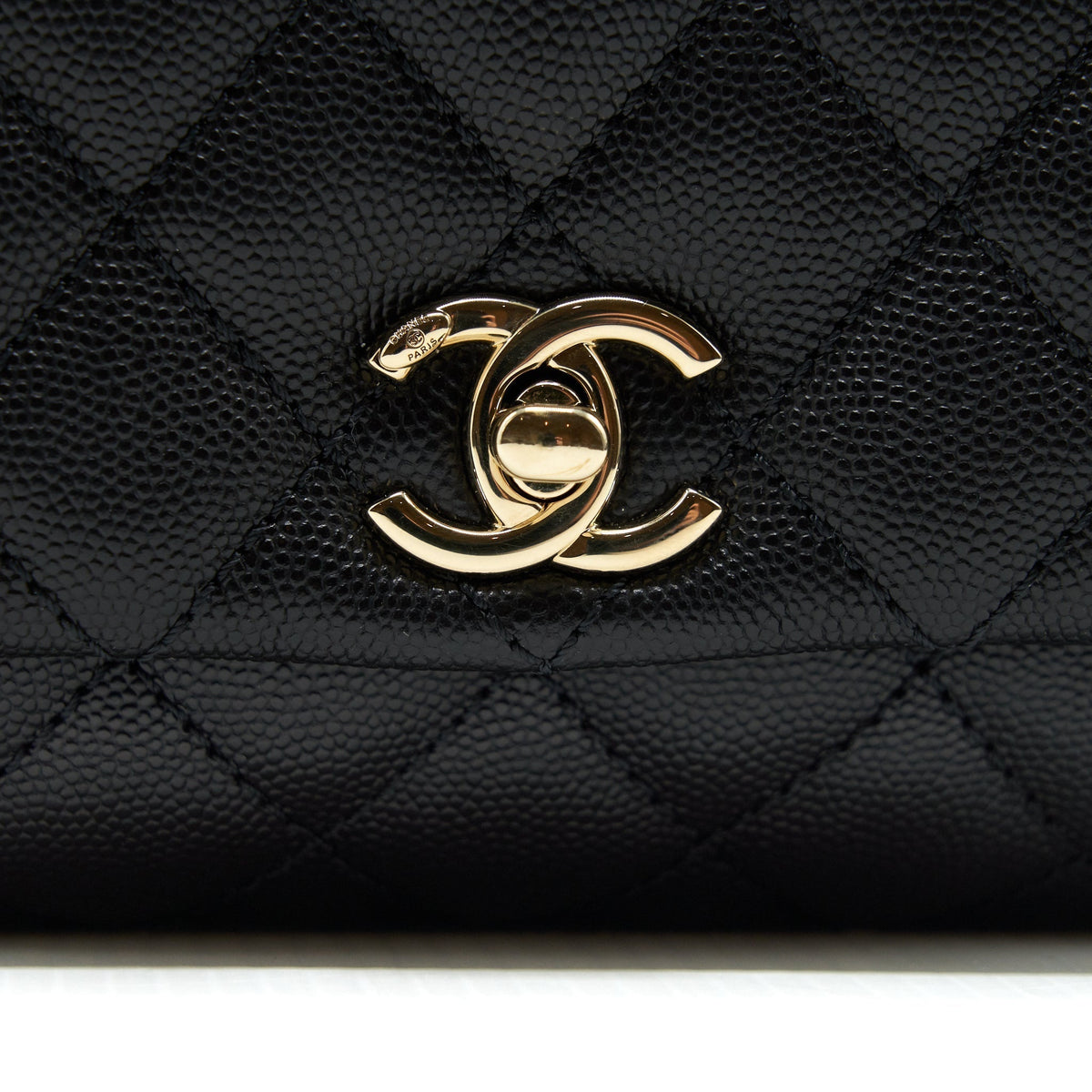 CHANEL COCO HANDLE EXTRA MINI CAVIAR BLACK LGHW