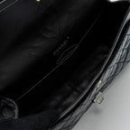 CHANEL 2.55 226 REISSUE DOUBLE FLAP BAG GRAINED CALFSKIN BLACK SHW