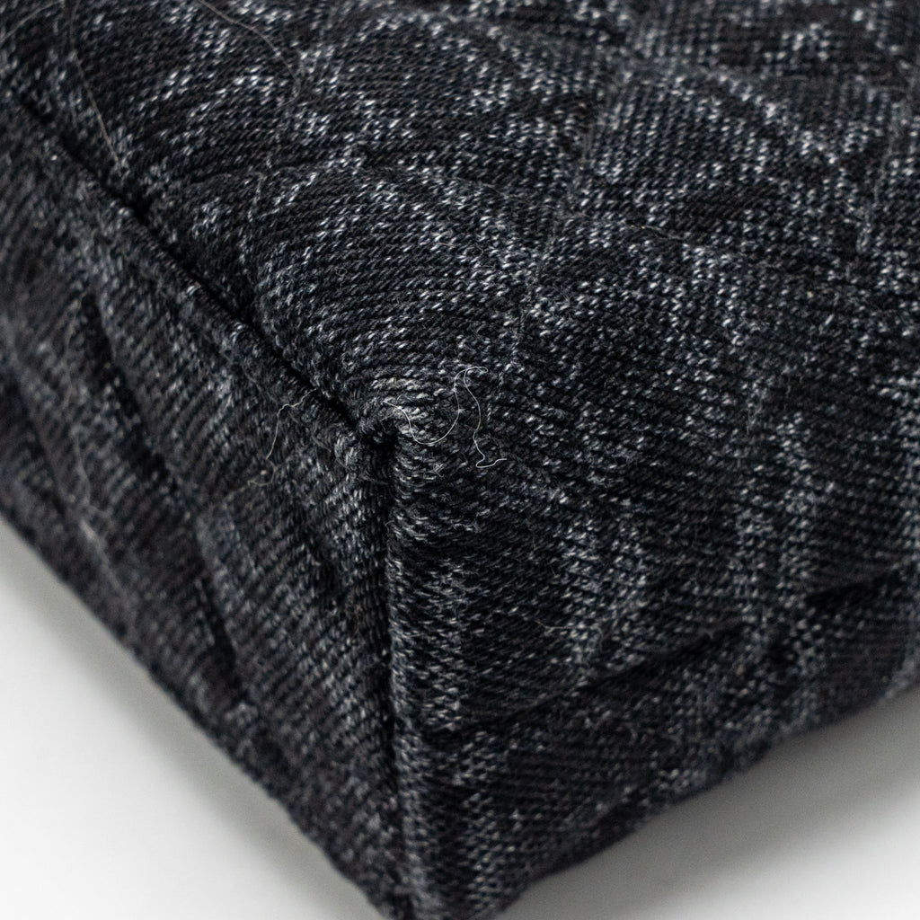 Chanel Mini Kelly Shopping Tote Bag Denim Black/Grey SHW (Microchip)