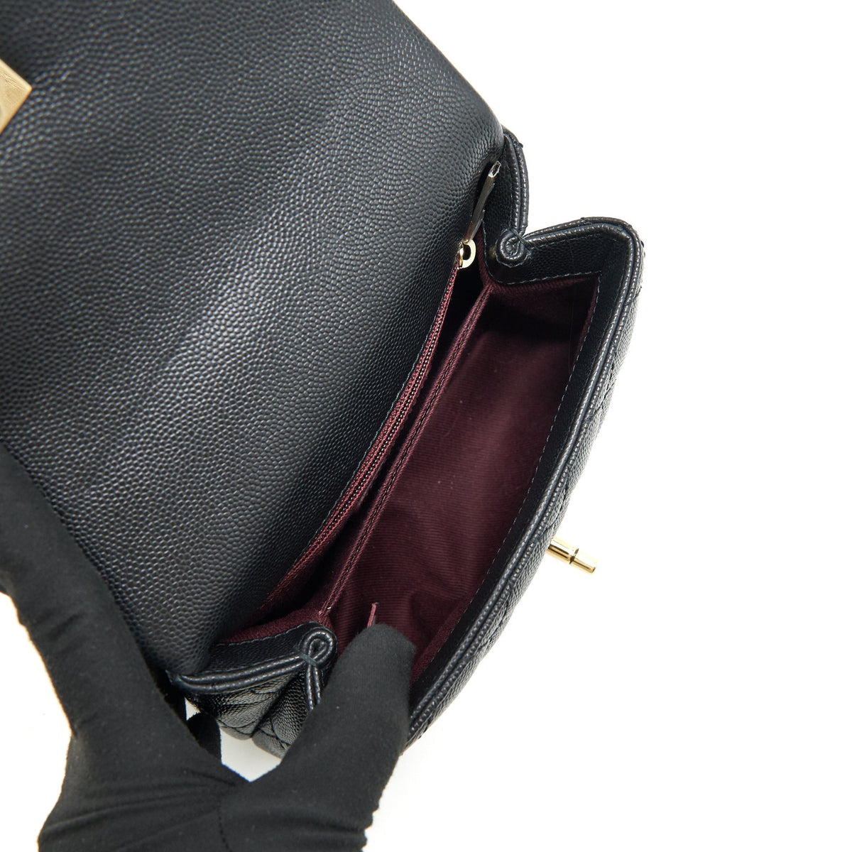 CHANEL COCO HANDLE EXTRA MINI CAVIAR BLACK LGHW