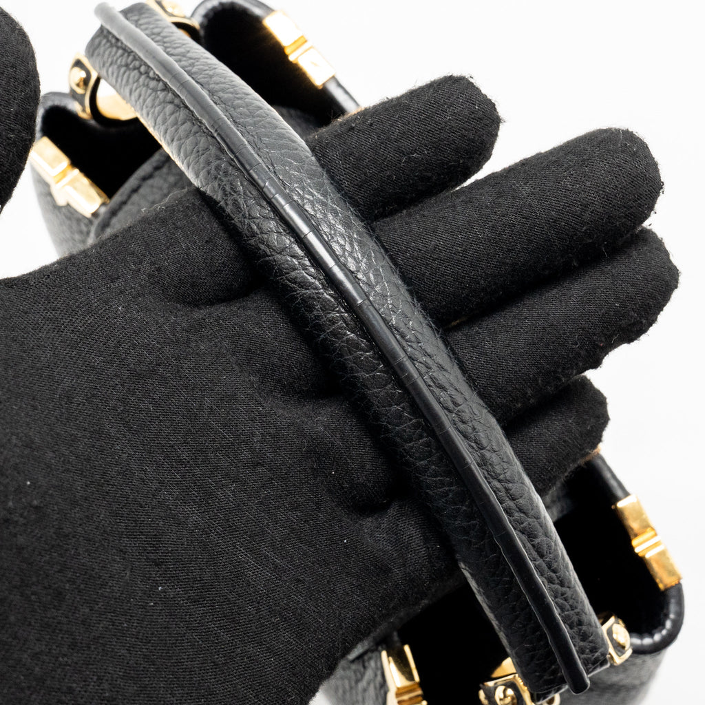 Louis Vuitton mini capucines flower crown line Taurillon black GHW