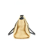 CHANEL GOLD RAFFIA DEAUVILLE TOTE BAG GHW