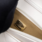 CHANEL PEARL CRUSH WALLET ON CHAIN LAMBSKIN WHITE BRUSHED GHW (MICROCHIP)