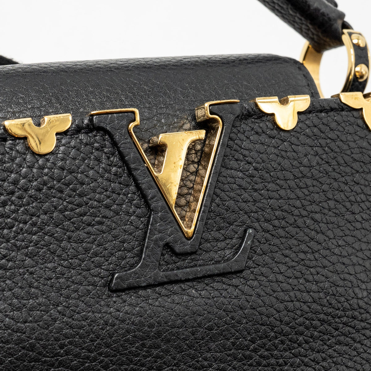 Louis Vuitton mini capucines flower crown line Taurillon black GHW