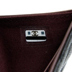 CHANEL CLASSIC FLAP COMPACT WALLET CAVIAR BLACK LGHW