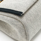 Hermes Herbag Mini Canvas/Hunter Leather Ecru-Noir/Noir GHW