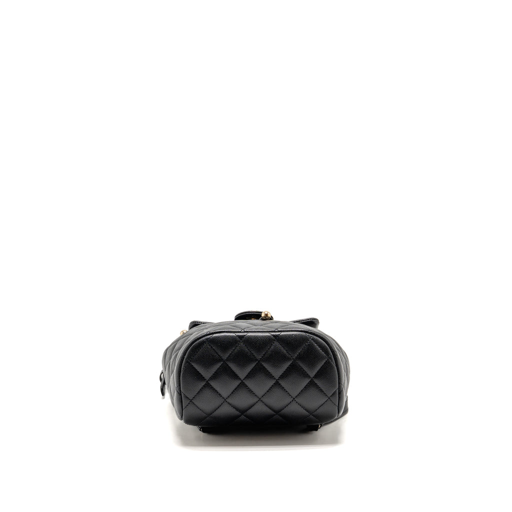 Chanel Mini Urban Spirit Backpack Caviar Black LGHW (Microchip)
