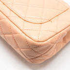 CHANEL PEARL CRUSH MINI RECTANGULAR FLAP BAG LAMBSKIN PINK GHW (MICROCHIP)