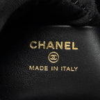 CHANEL MINI 31 CLUTCH WITH CHAIN SHINY LAMBSKIN BLACK LGHW (MICROCHIP)