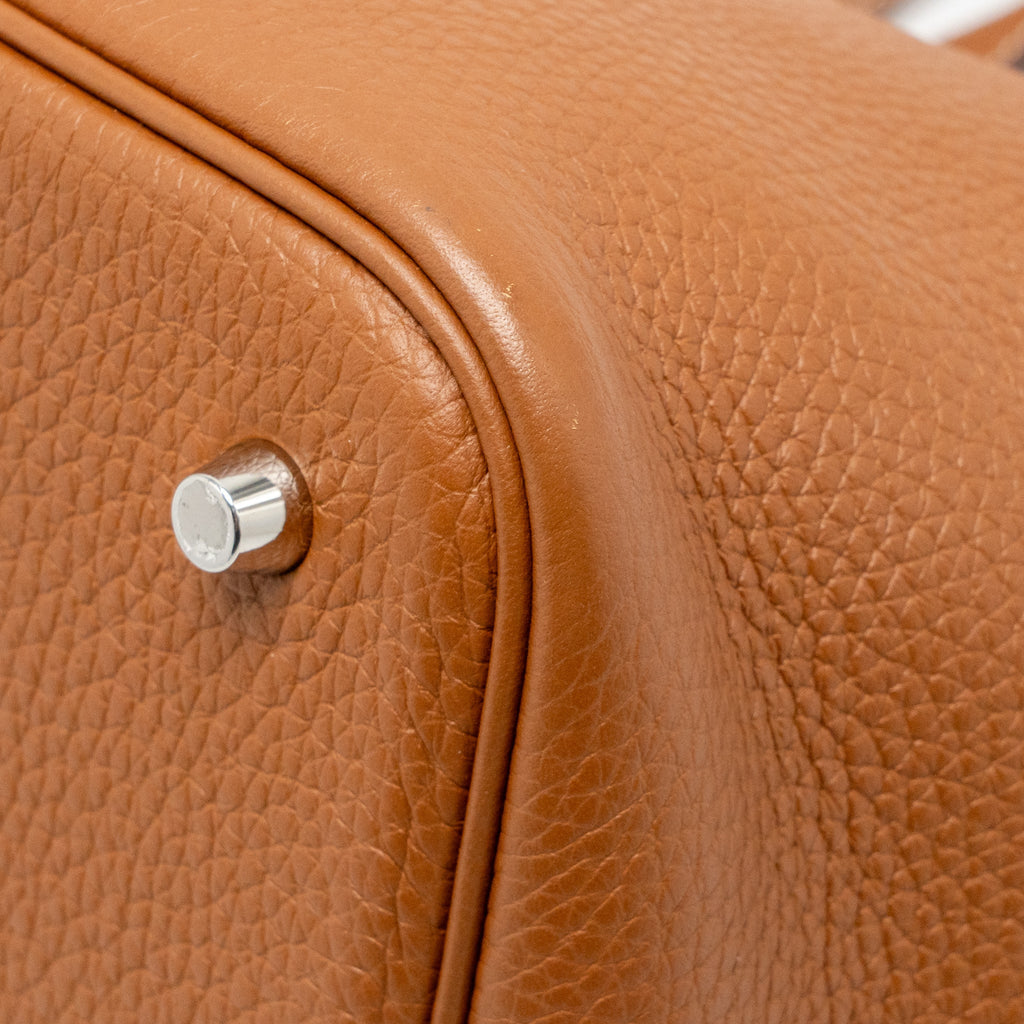 Hermes picotin 22 lock bag clemence gold SHW