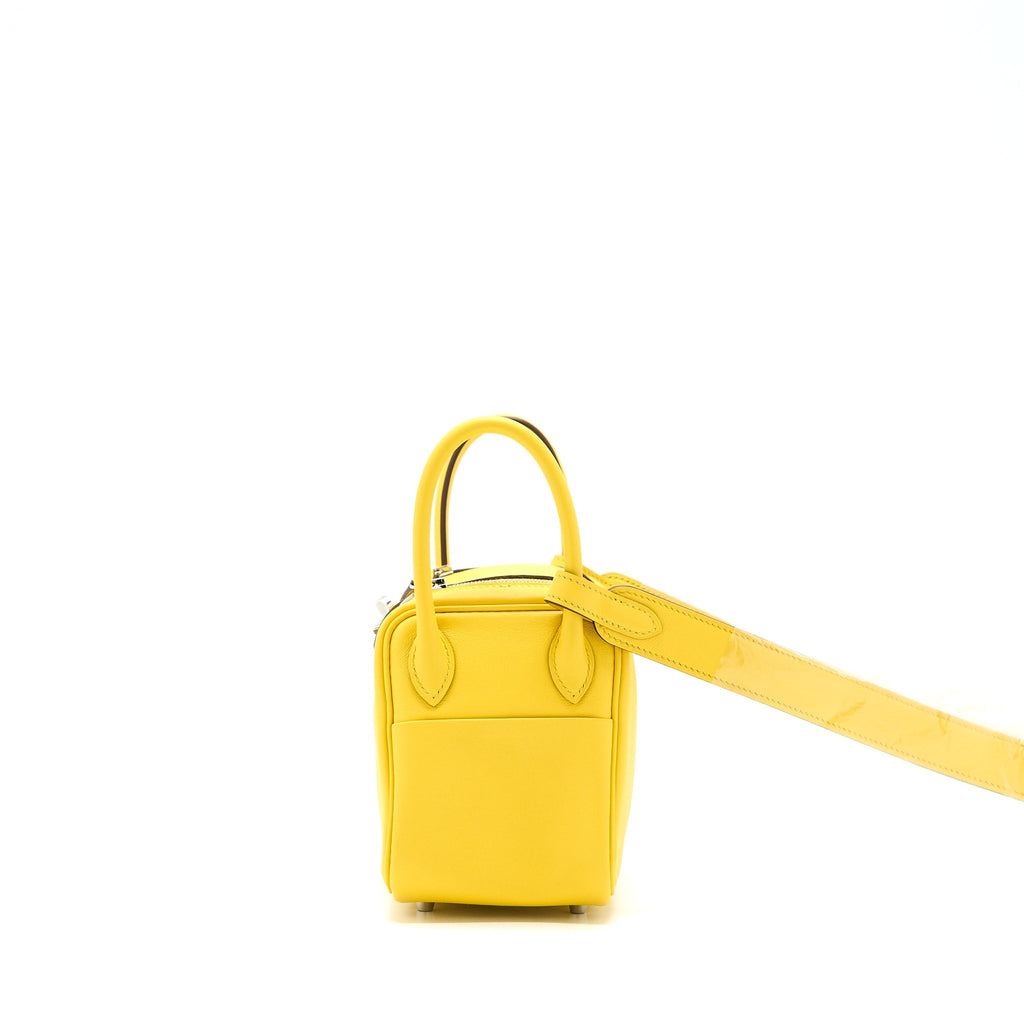 Hermes Mini Lindy Swift 9O Jaune De Naples SHW