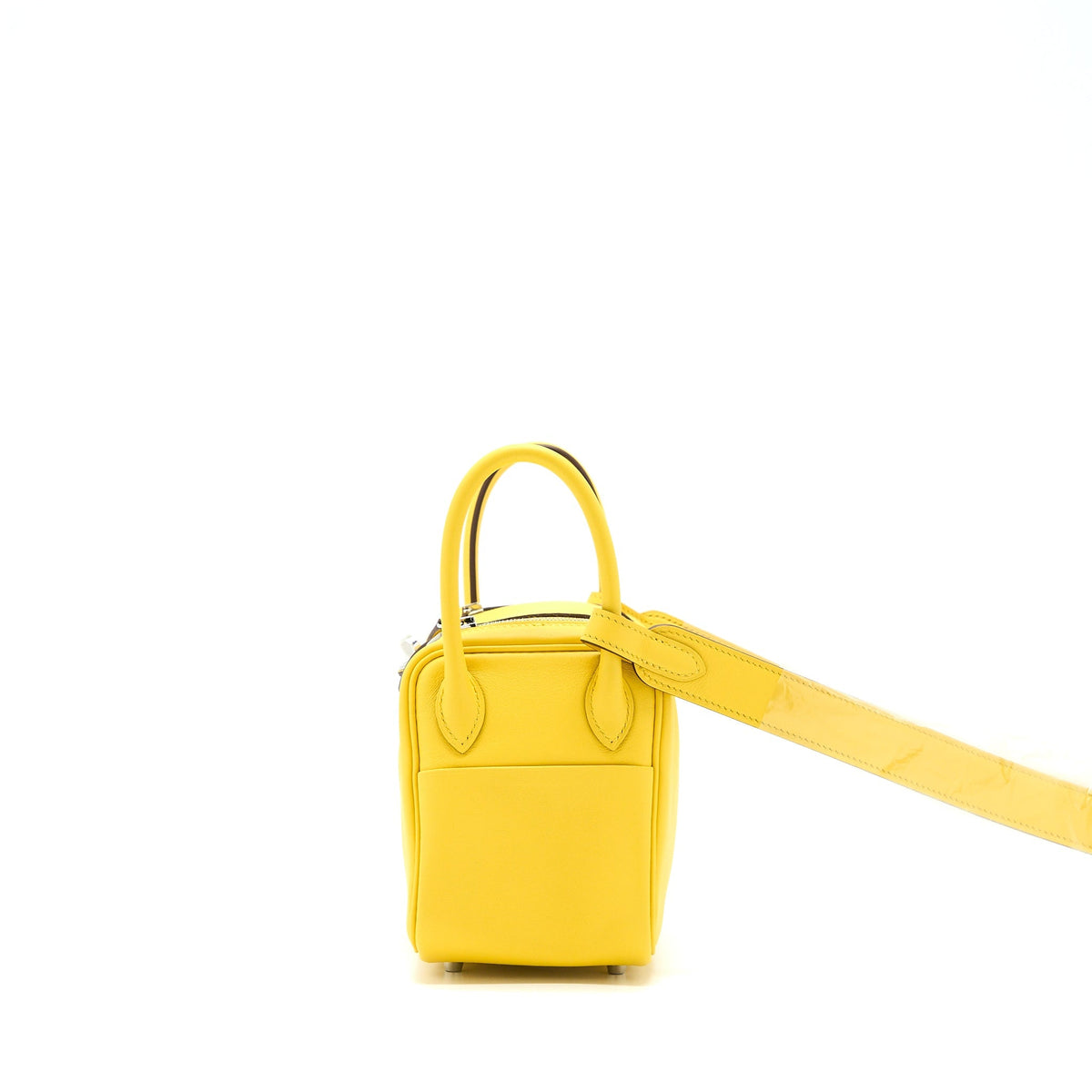 Hermes Mini Lindy Swift 9O Jaune De Naples SHW