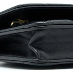 CHANEL RIBBON WALLET ON CHAIN LAMBSKIN BLACK LGHW (MICROCHIP)