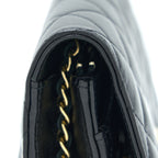 CHANEL RIBBON WALLET ON CHAIN LAMBSKIN BLACK LGHW (MICROCHIP)