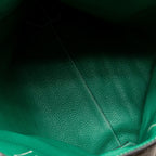 Hermes double sense tote bag clemence etoupe/green
