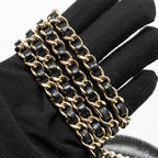 CHANEL MINI 31 CLUTCH WITH CHAIN SHINY LAMBSKIN BLACK LGHW (MICROCHIP)
