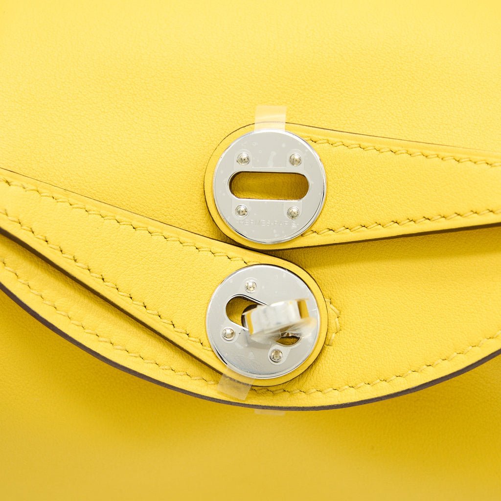 Hermes Mini Lindy Swift 9O Jaune De Naples SHW