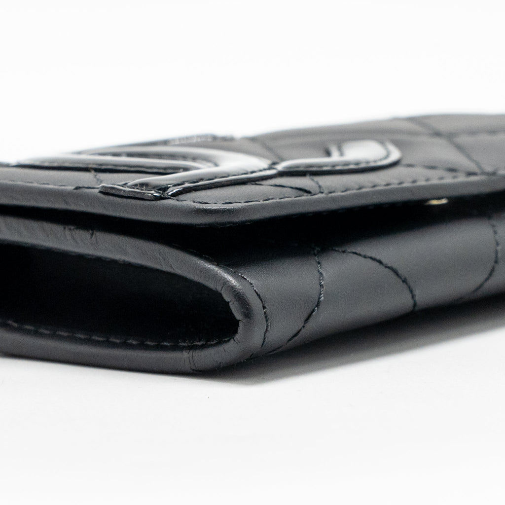Chanel Cambon Card Holder Calfskin Black SHW