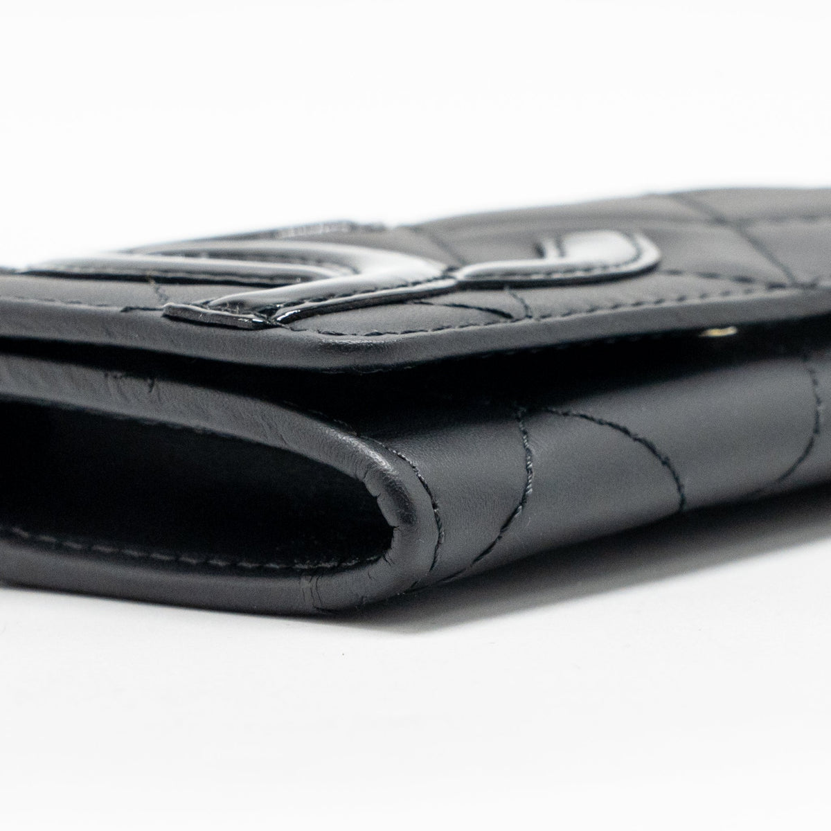 Chanel Cambon Card Holder Calfskin Black SHW